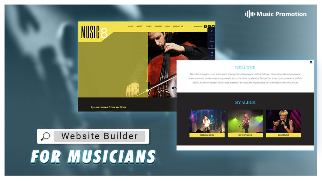 website builder for musicians